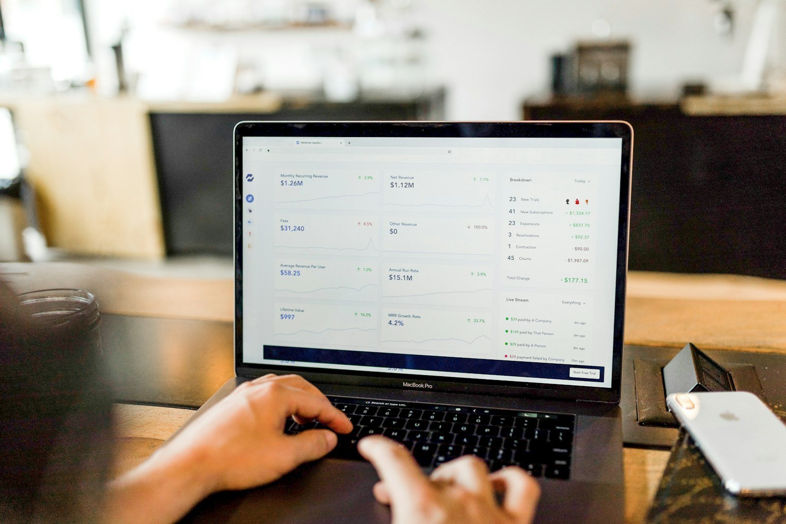 Customer portal software interface